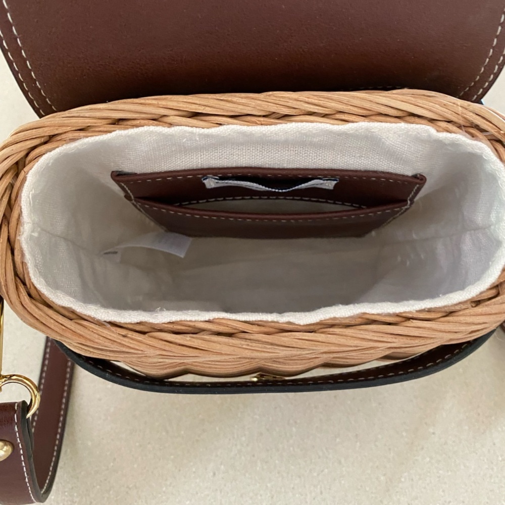 Tommy Bahama Small Rattan Bucket Crossbody Bag - Picture 8 of 12